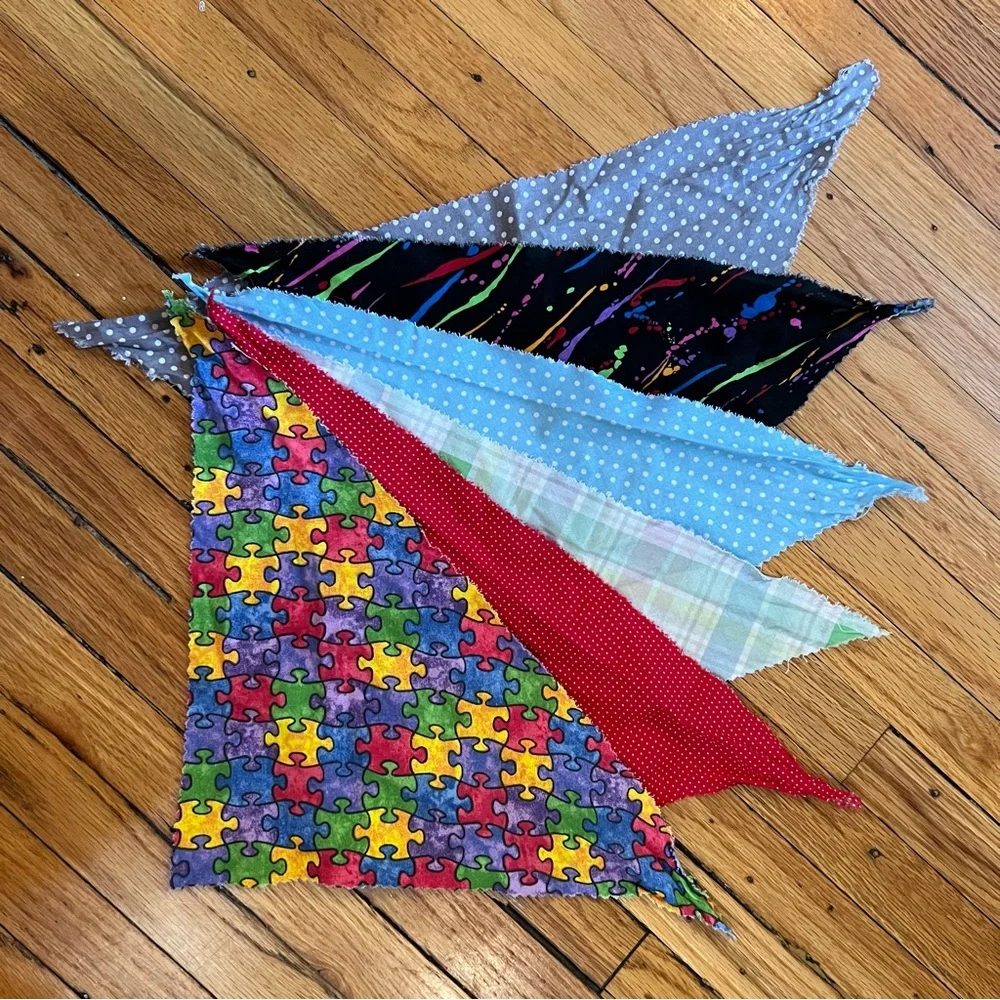Dog Bandanas, Set of 6 Scarves, Small /Medium